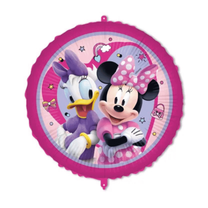 Globo de cumpleaños de aluminio de Minnie y Daisy, 46 cm