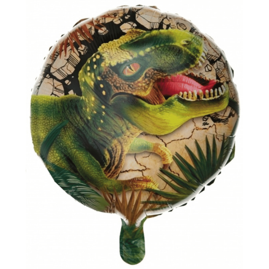 Globo de cumpleaños de dinosaurio de 45 cm, inflable con aire o helio.