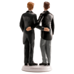 Adorno para pastel de boda gay, vista trasera