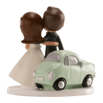 Coche para decorar la tarta de bodas recién casados