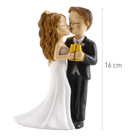 Figura de altura, casada, beso