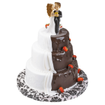 Figura de pastel de bodas de la novia y el novio
