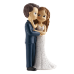 Vista de perfil de la figura decorativa para pastel de bodas
