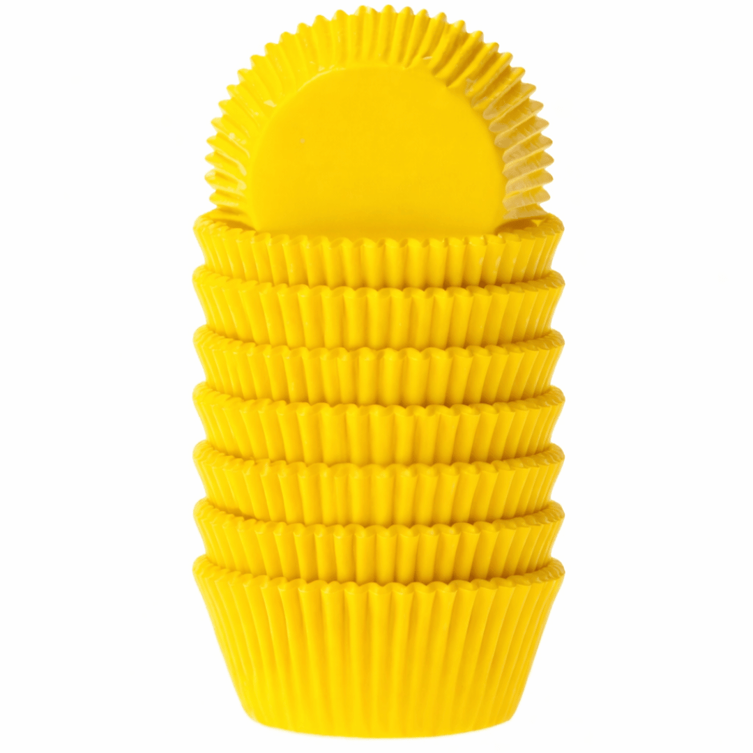 500 cápsulas amarillas para cupcakes