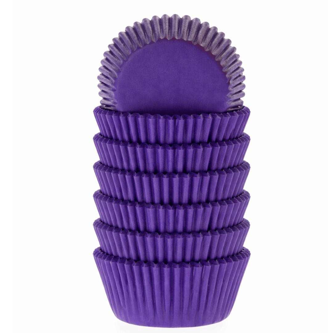 500 moldes de papel morados para cupcakes