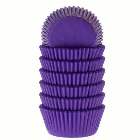 500 moldes de papel morados para cupcakes