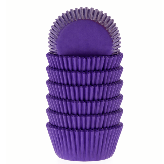 500 moldes de papel morados para cupcakes