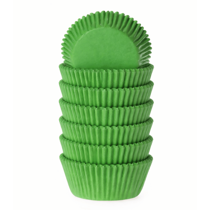 500 moldes verdes para cupcakes