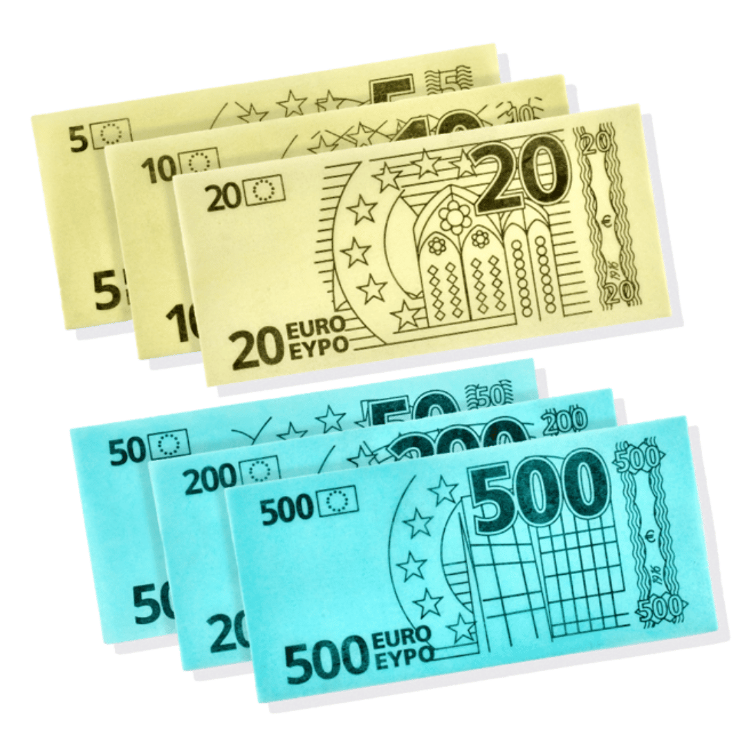 Billetes de euro comestibles para tartas temáticas