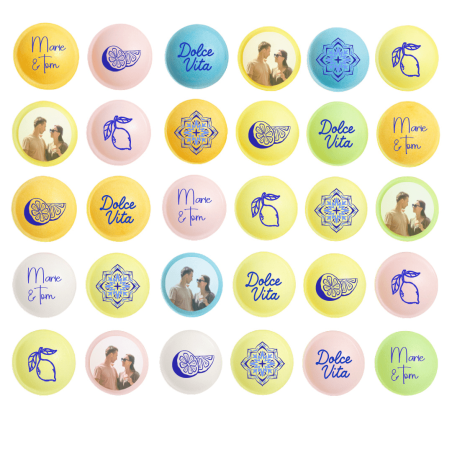 Caramelos personalizados con forma de platillo - Tema Amalfi
