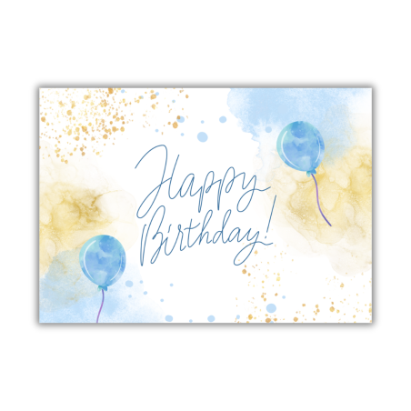 Hoja de azúcar A4 Feliz Cumpleaños