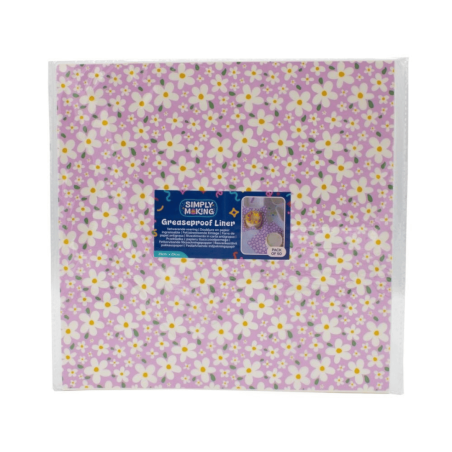 Tarta bento de papel pergamino con estampado floral