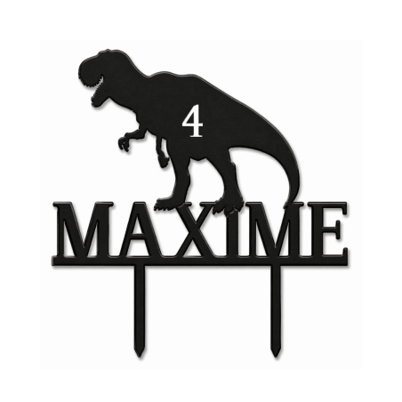 Topper de pastel de dinosaurio personalizable