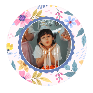 Fotografía floral comestible personalizable 24 cm