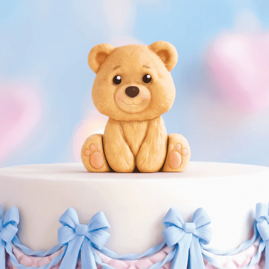 osito de peluche de pasta de azúcar para decorar