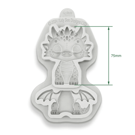 Molde para modelar un dragón hecho de pasta de azúcar