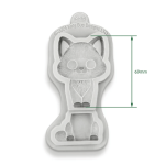 Dimensiones del molde para modelar el gatito de pasta de azúcar Katy Sue