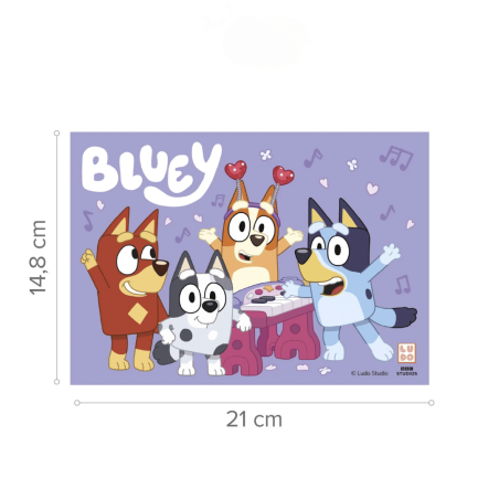 Lámina comestible para pastel bluey