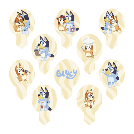 decoración cupcake bluey