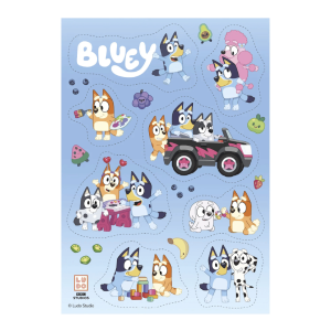 decoraciones de oblea bluey para pastel