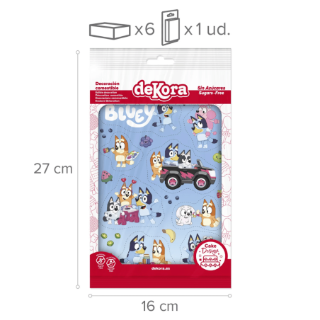 decoraciones comestibles para recortar bluey
