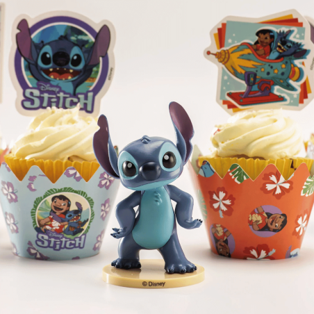 Decoración de tarta de Stitch con figura de Disney