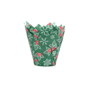 Moldes para magdalenas navideñas hojas de acebo House of Marie