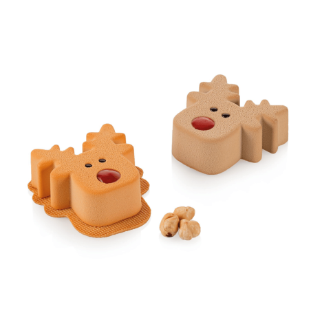 Molde Silikomart Rudolph 100 para 6 pasteles navideños de reno