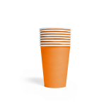 14 vasos de cartón naranja