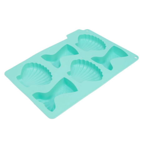 Moldes para pasteles con forma de mini cola de sirena y concha marina, Cécoa Paris