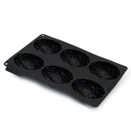 Molde de silicona para 6 pasteles con forma de cerebro de Halloween
