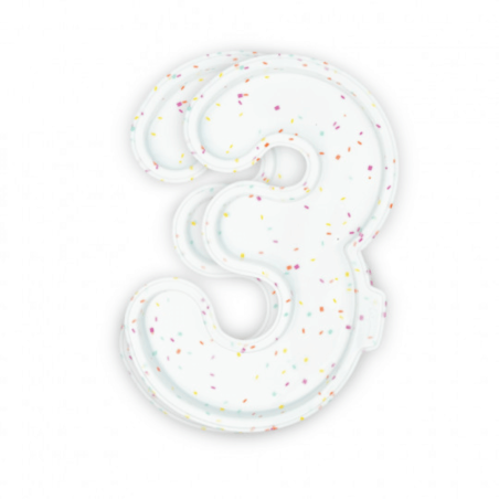 Molde para pastel con forma de número 3