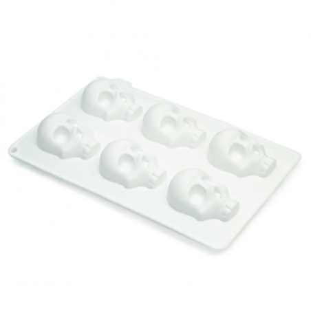 Molde de silicona 3D con forma de calavera para pasteles