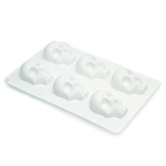 Molde de silicona 3D con forma de calavera para pasteles