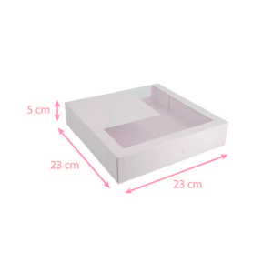 Caja blanca para pasteles con ventana para uso profesional - juego de 5