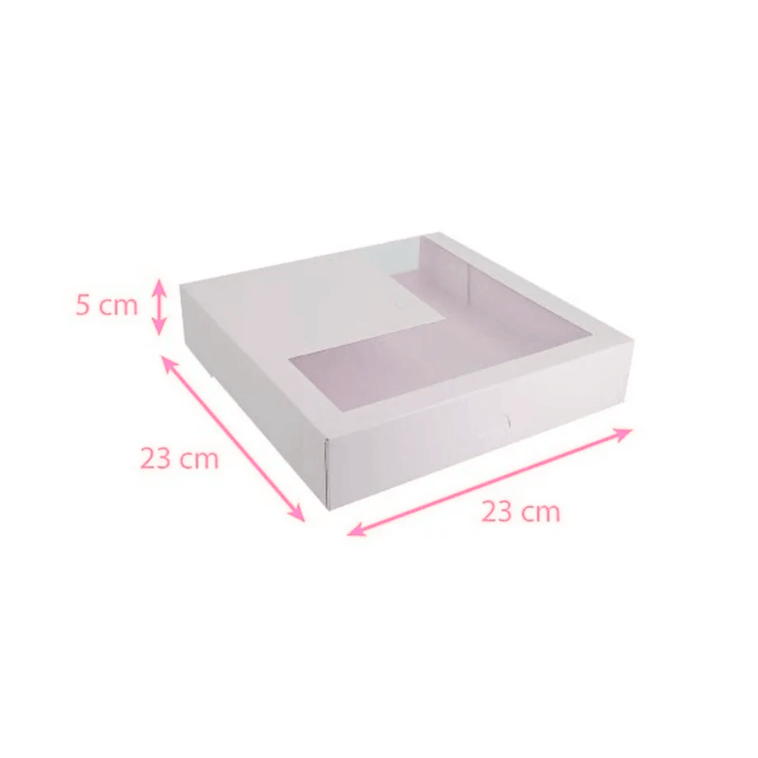 Caja blanca para pasteles con ventana para uso profesional - juego de 5