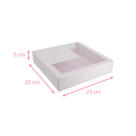 Caja blanca para pasteles con ventana para uso profesional - juego de 5