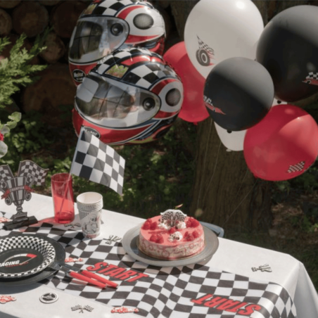 Decoraciones de cumpleaños con temática de Fórmula 1: globos de látex