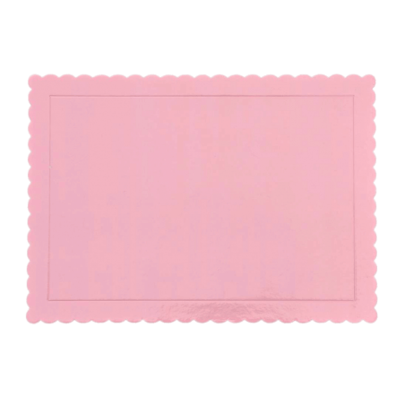 Bandeja rectangular rosa pastel