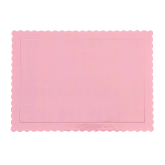 Bandeja rectangular rosa pastel