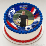 Foto comestible del equipo de fútbol de Lyon redonda 20 cm