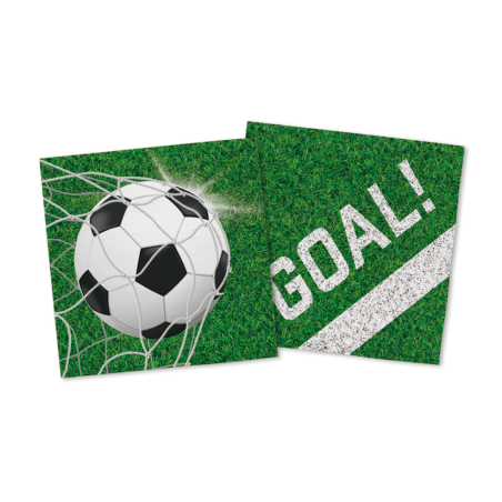 20 servilletas de papel de fútbol.