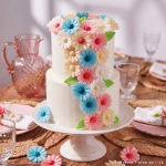 150 margaritas de papel de oblea para pasteles de primavera