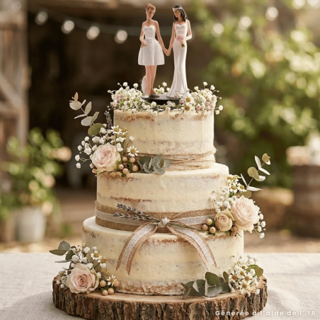 Figura de novia de 20 cm - Adorno para tarta nupcial