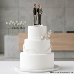 Adorno para tarta de boda de pareja gay - Altura: 20 cm