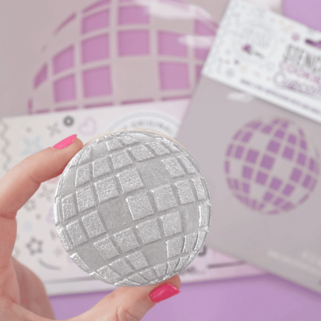 Plantilla para galletas con forma de bola de discoteca