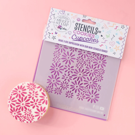 Plantilla para mini galletas de flores y postres de primavera