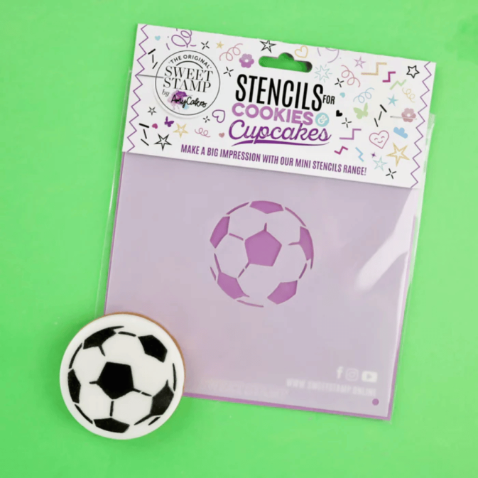 Plantilla para galletas de fútbol, sello dulce