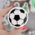 Plantilla para galletas de mantequilla con forma de balón de fútbol
