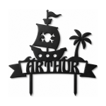 Topper de pastel pirata para personalizar